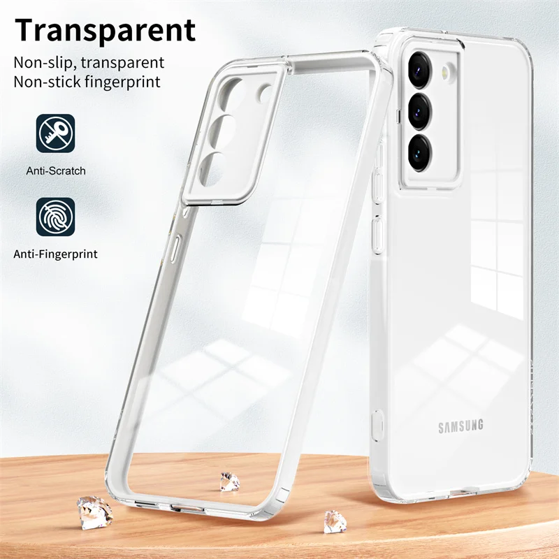 For Samsung Galaxy S22 S901B Case Shockproof Hard PC Bumper Silicone TPU Clear Back Cover Soft Case for Samsung Galaxy S22 S901E