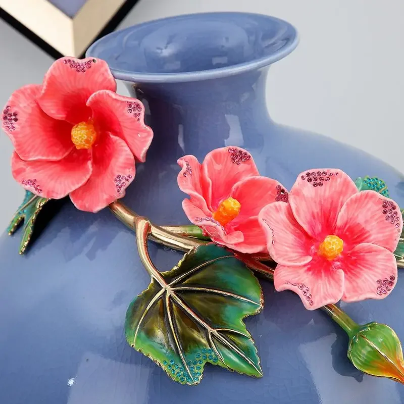 Enamel ceramic vase living room bedroom ornament flower arrangement home decoration