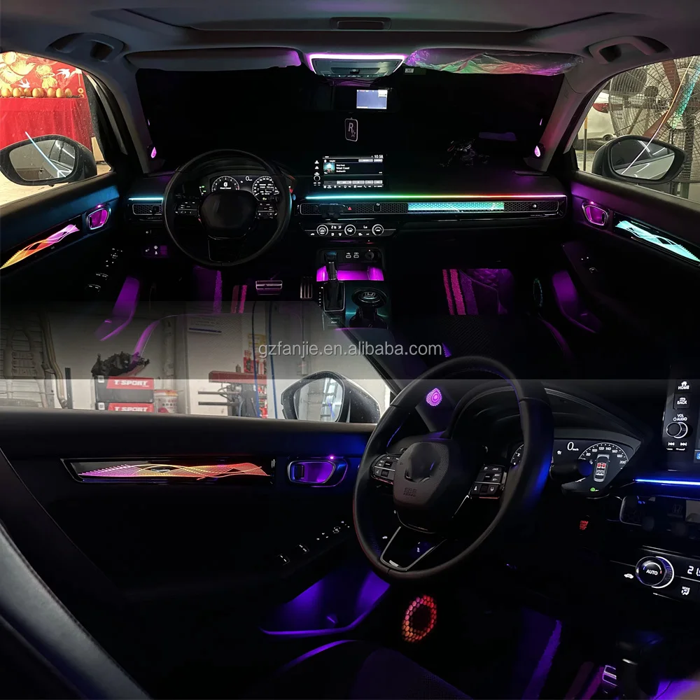 Ambient Light Kit For Honda Civic Integra 2022-2025 | 33-LED Dynamic Flowing Starry Style Key APP Control