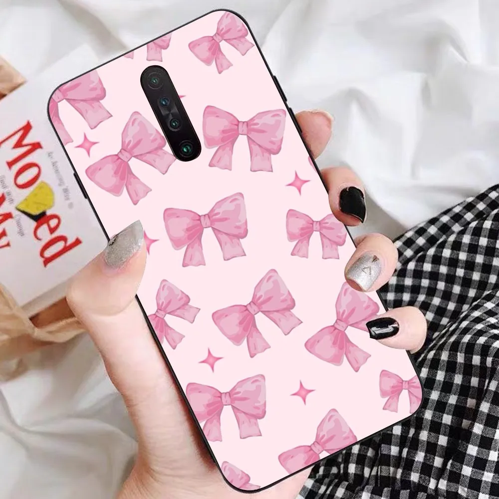 Wildflower 3D Girls Bow High Heels Phone Case For Redmi 5 6 7 8 9 10 Plus Pro 6 7 8 9 A GO K20 K30 K40 Pro Plus F3 Fundas