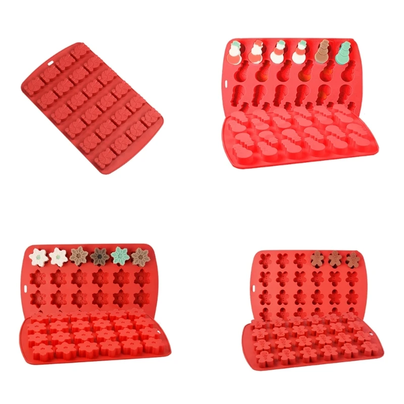 

24 Cavity Christmas Theme Silicone Mold Fondant Chocolate Mold DIY Baking Tool