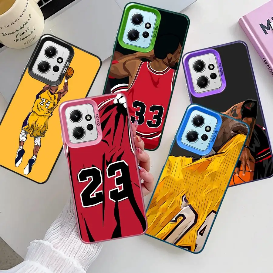 Basketball Players Cool Phone Case for Realme C53 C55 C21Y C21 C35 12 11 C33 C31 C20 C15 9i 8i 10 8 Soft Cover Luxury