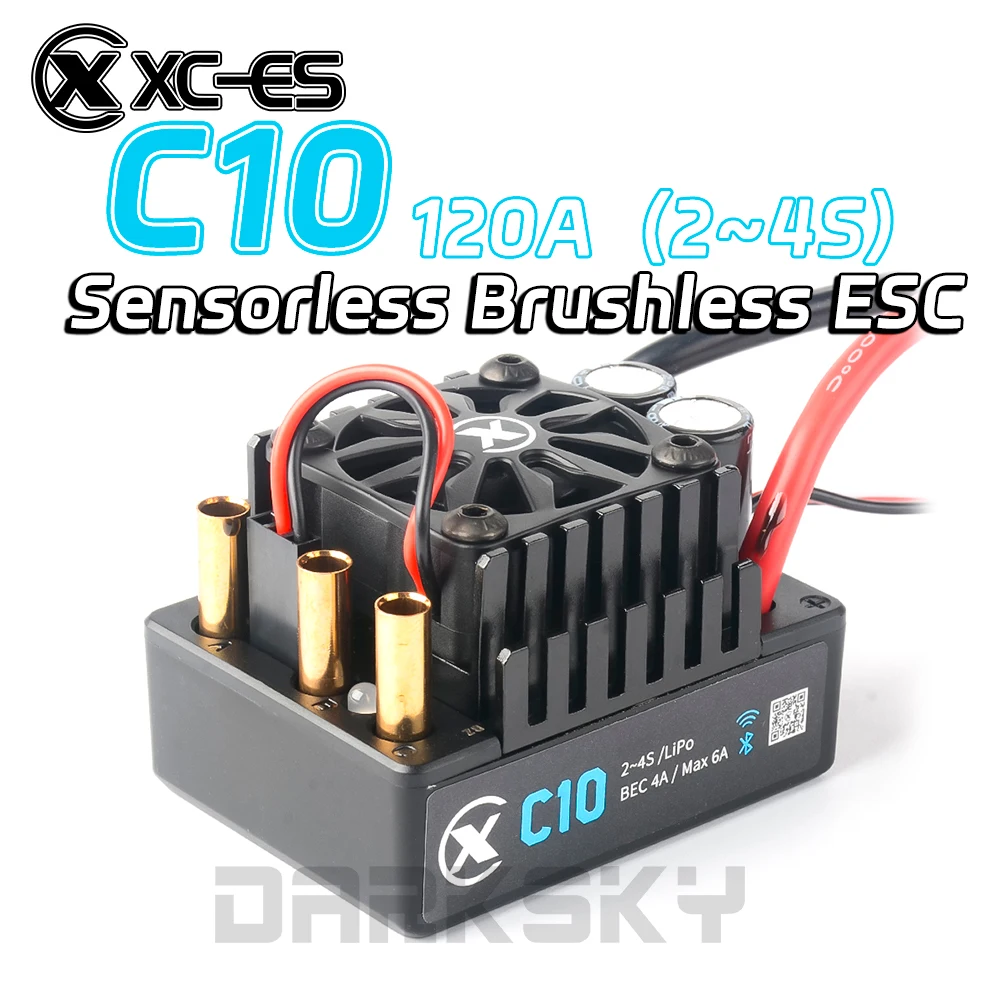 

XC C10 120A Brushless ESC 2-4S LiPo Battery for 1/10 1/12 RC Model Car Truck Buggy On-Road Racing Accessories