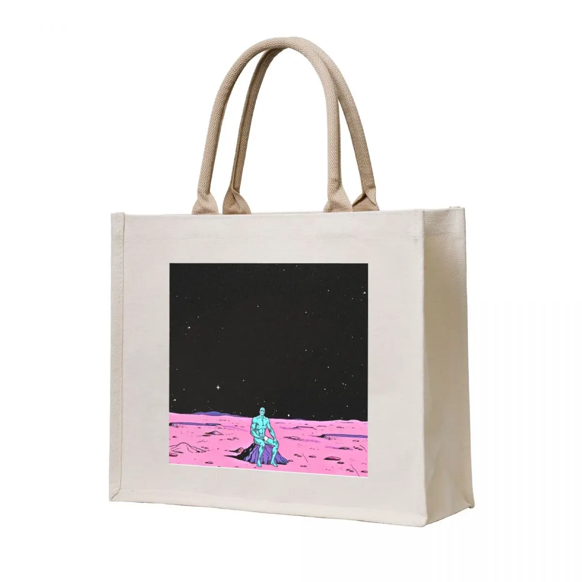 

(Fixed) Dr. Manhattan sitting on mars (comic) Tote Bag Big bag Women bags Beach bag shopping cart bags