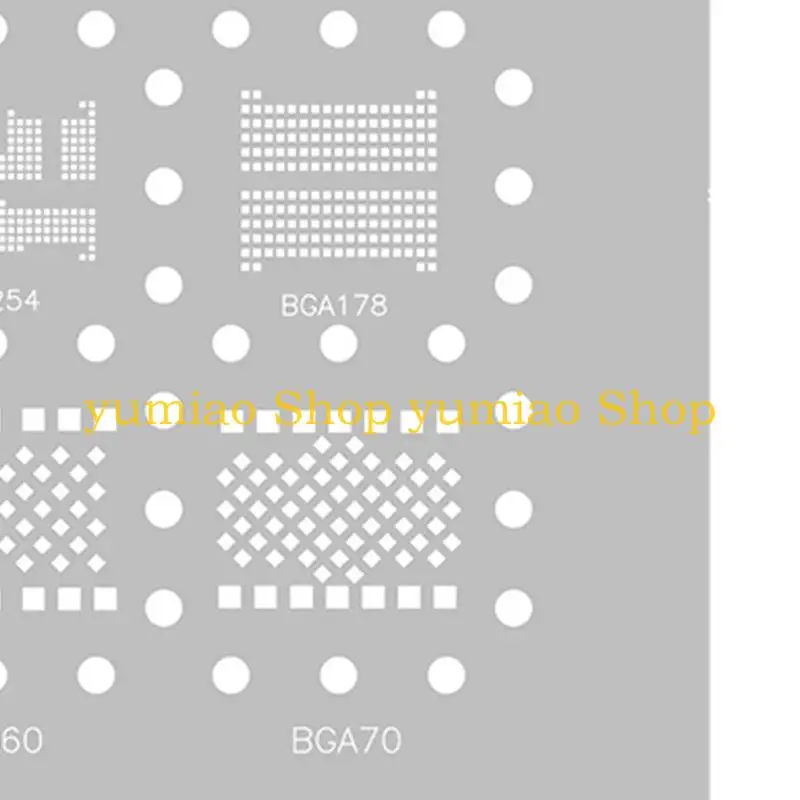 587B Silver eMMC Reballing Plate 0.15mm Metal Sheet for Chip Work for BGA162 BGA153