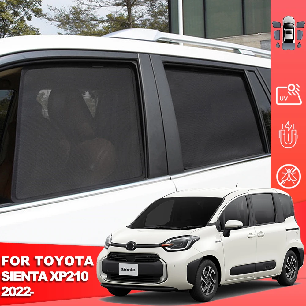 

For Toyota SIENTA XP210 2023 2024 Magnetic Car Sunshade Shield Front Windshield Curtain Rear Side Baby Window Sun Shade Visor