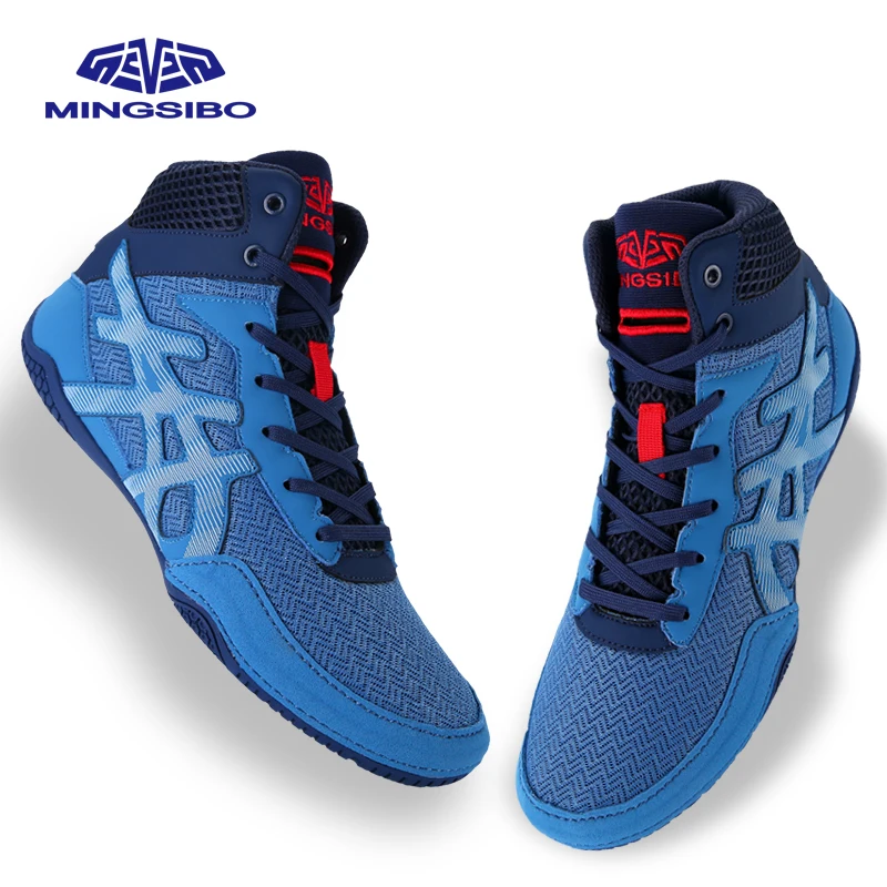Men New Boxing Shoes Combat Athletic High Top Fitness Combat Male Training Fitness Brand Top Quality Breathable Wrestling Shoes