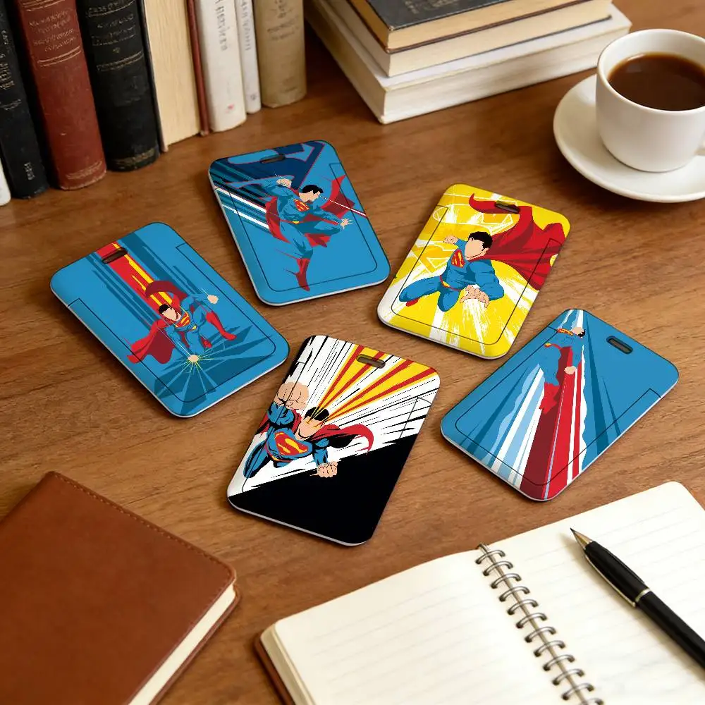 Super Hero D-DC S-SuPeRmAn-N Badge Reel Dress Clips Brooches With Tags ID Name Card Holders Gift