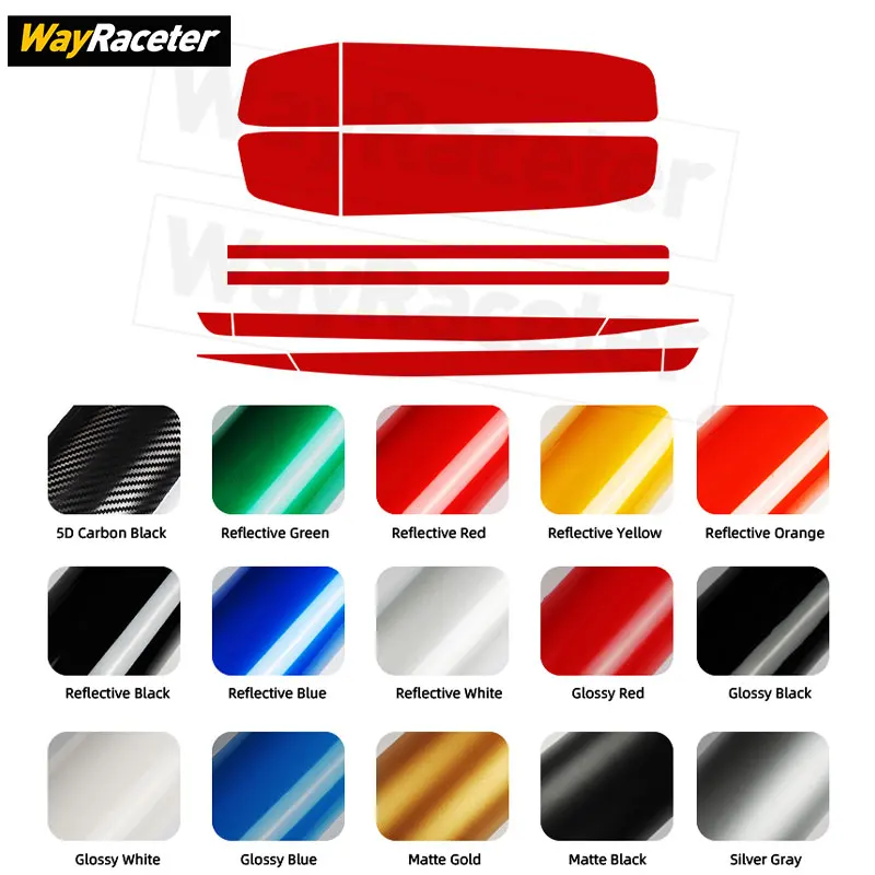 12 قطعة/المجموعة هود سقف الجذع ملصق مائي الباب الجانب المشارب ملصق لسيارات BMW M4 كوبيه G82 2022 2023 2024 2025 M ملحقات الأداء
