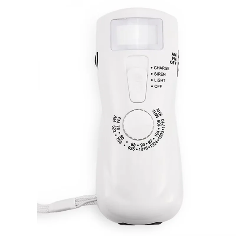 AA08-manivelle Dynamo d'urgence AM/FM Radio avec lampe de poche alimentation Portable lecteur Radio fonctionnalité