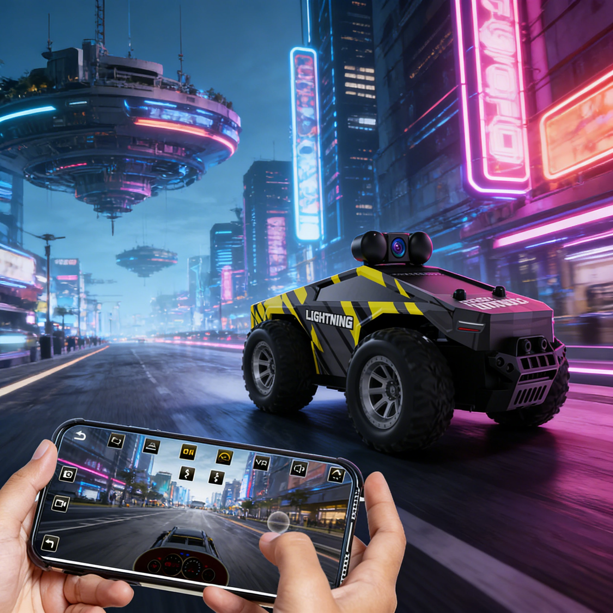 

New 2.4G Remote-Controlled Car with Aerial Photography Capability 1:28 Scale High-Speed Drift Off-Road Climbing Toy