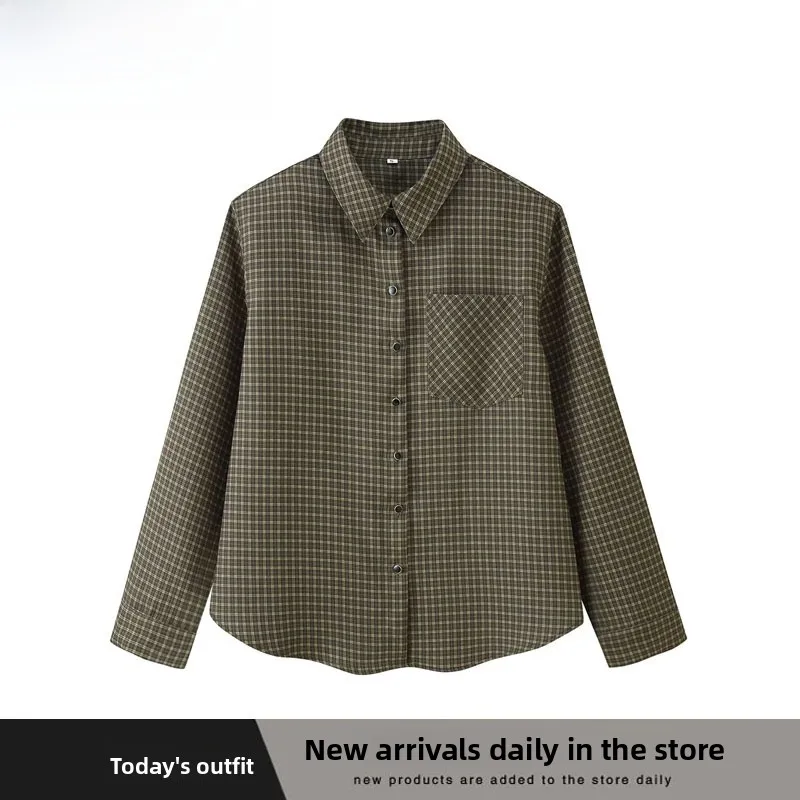 Faionable Plaid irt Jaet, женская длинная куртка с подкладкой из полиэстера све, свободная посадка, осенне-зимняя верхняя одежда ZR Sle