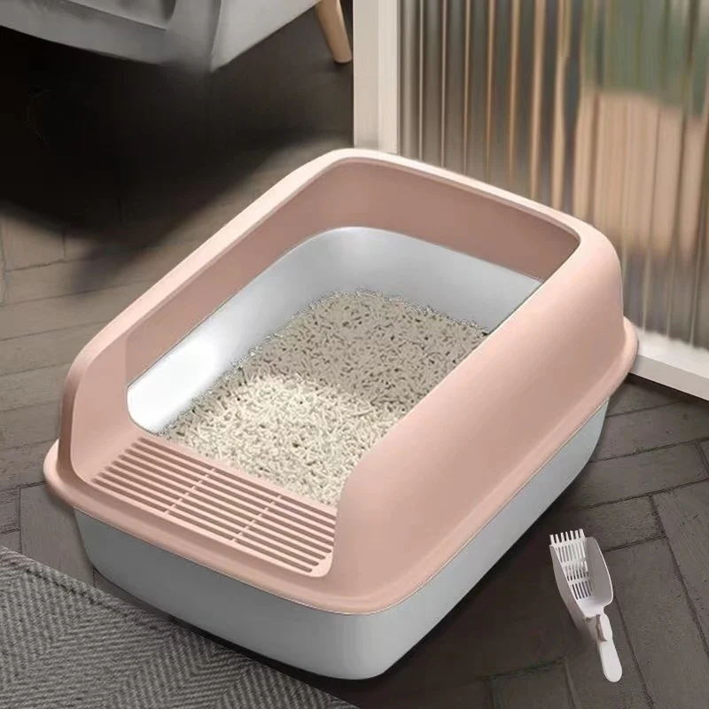 

Очень большой полузакрытый лоток для кошек с защитой от разбрасывания наполнителя, для щенков, с полным закрытием, для уборки экскрементов, полный комплект принадлежностей