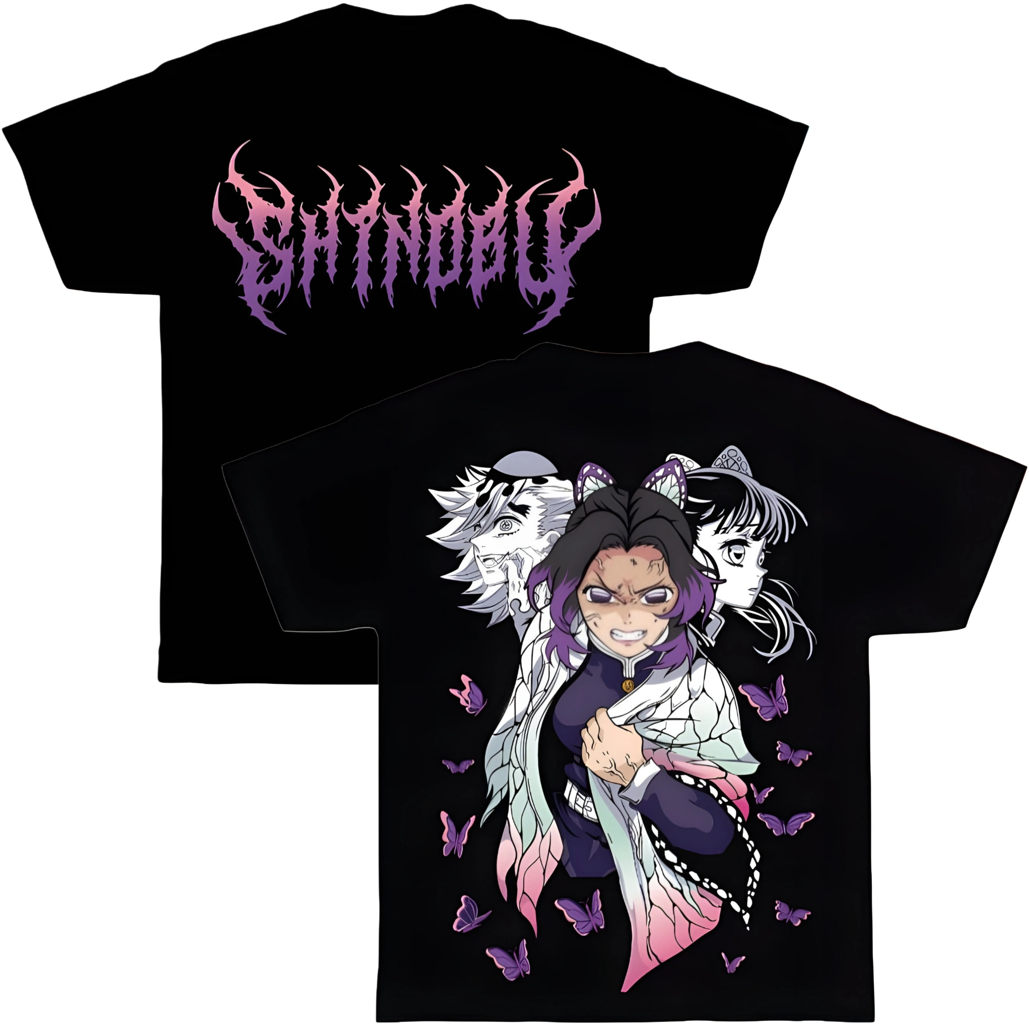 Demon Slayer Shinobu Kocho Insect Hashira Anime Graphic T Shirt Butterfly Manga Streetwear Cotton Oversized Tee for Fans