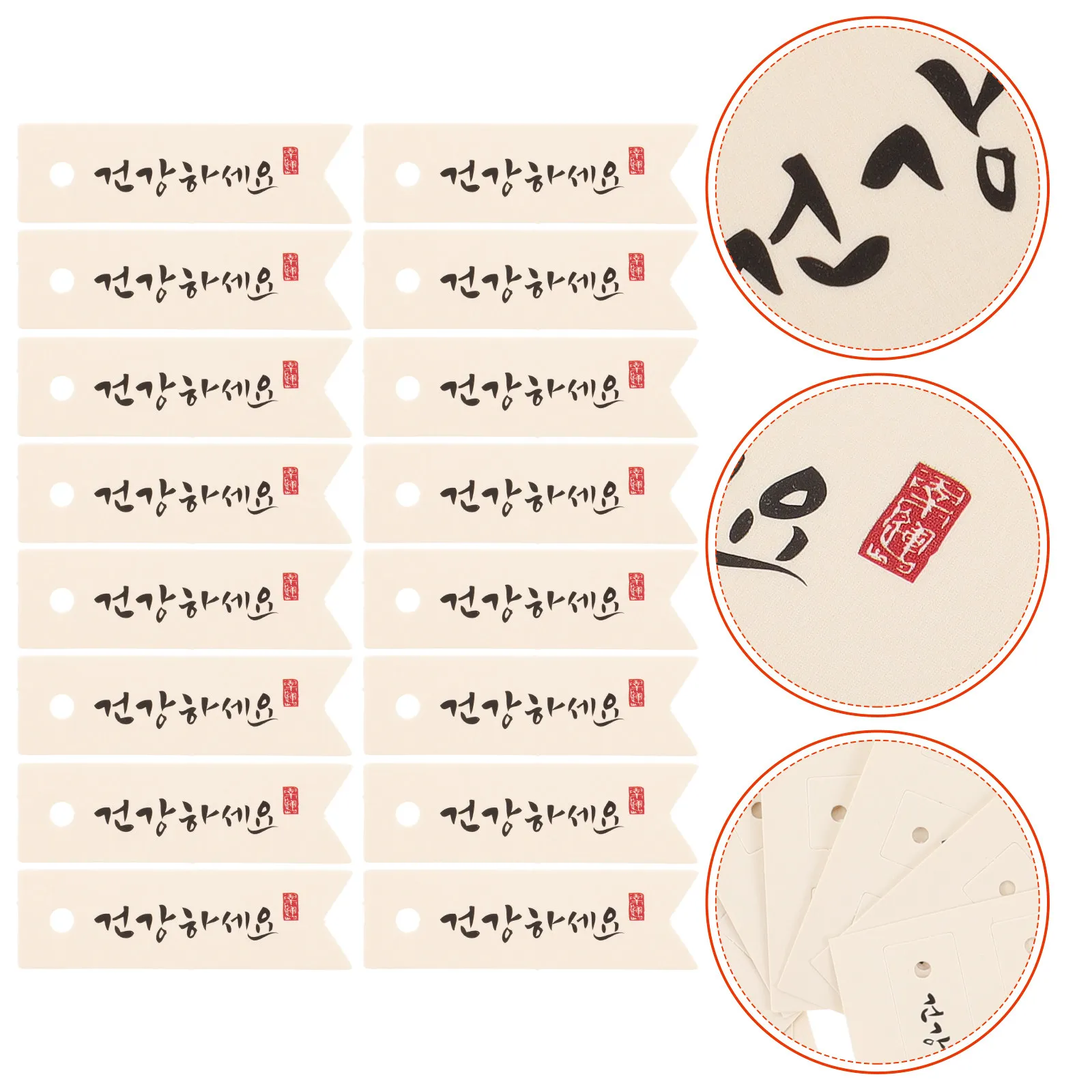 

100Pcs Korean-Inspired Blessing Cards Decorative Gift Wrap Tags DIY Personalized Packaging for Holidays Celebrations Festival