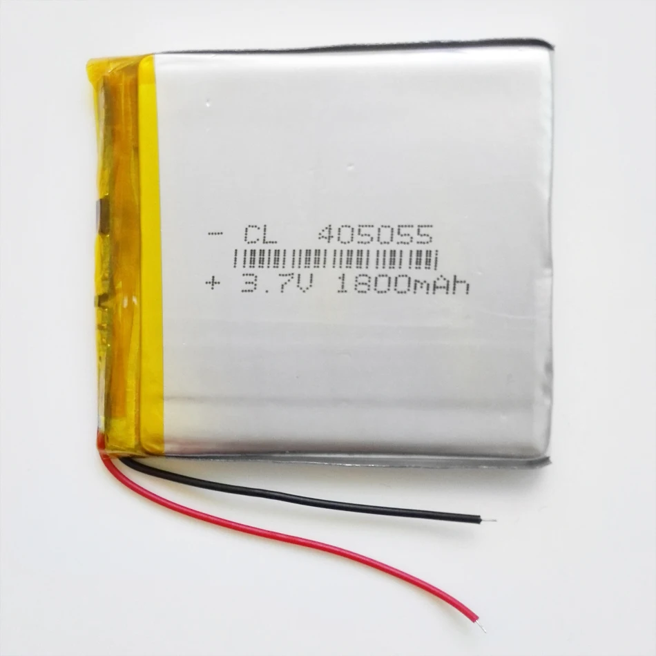 3.7V 1800mAh Lithium Polymer LiPo Rechargeable Battery 405055 For Mobile Phone PAD GPS Vedio Game E-Book Tablet PC Power Bank