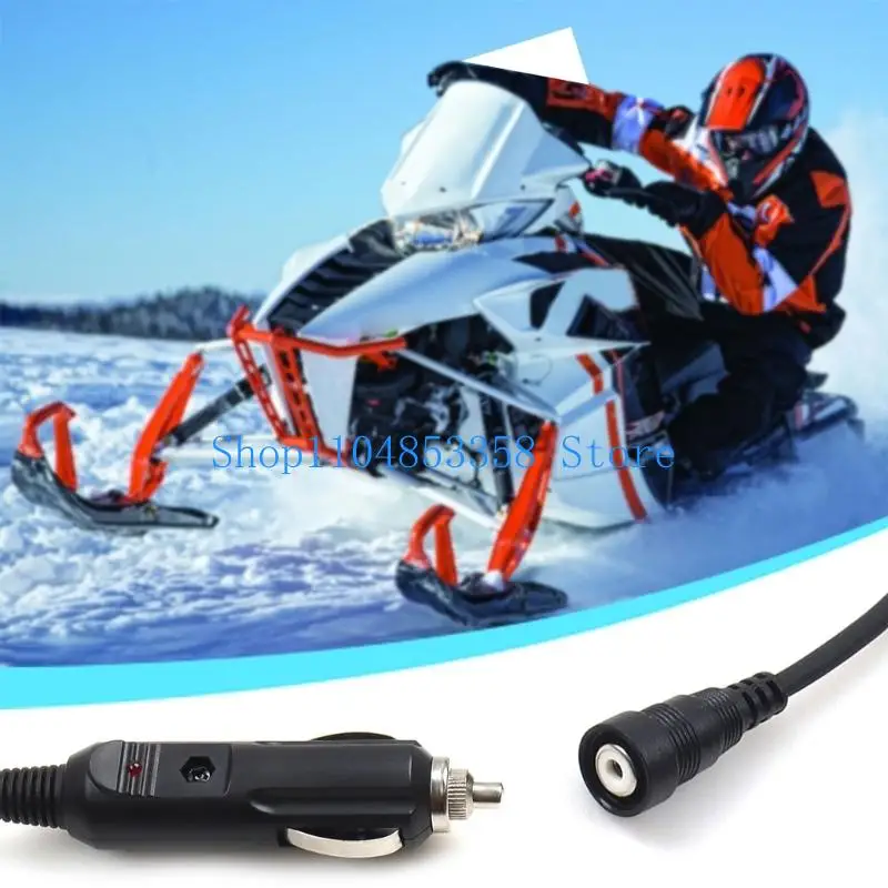 652F Snowmobile Heated Helmet Adapter Cable Cord Make Of ABS Stable Power Supply