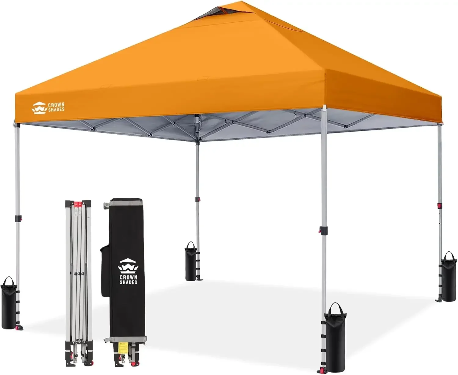 10x10 Pop Up Canopy - Beach Tent with One Push Setup - Easy Outdoor Sun Shade for Events, Parties, Camping - Gazebo with STO-N-G