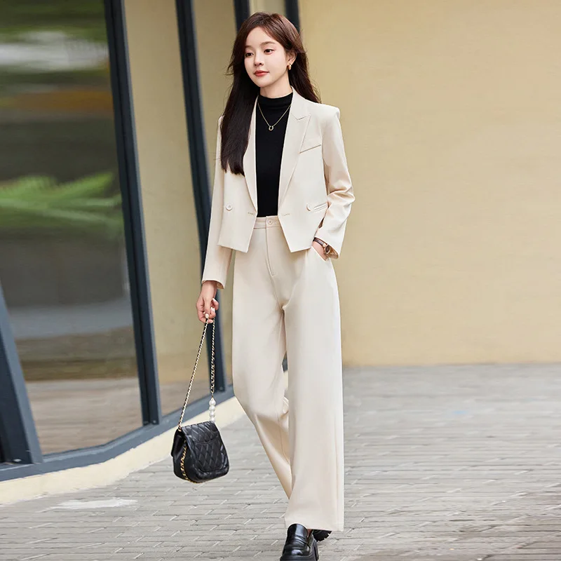 Short Gray Suit Jacket for Women Spring and Autumn2024New High-Grade Business Wear Temperament Small Size Suit Suit