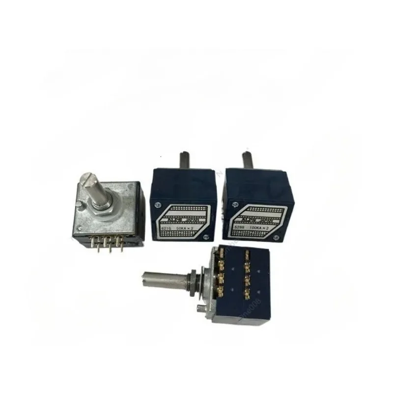 RK27 Duplex Volume Potentiometer A5K 10K 50K 100K 500K 25 Round Shank 6 Pins