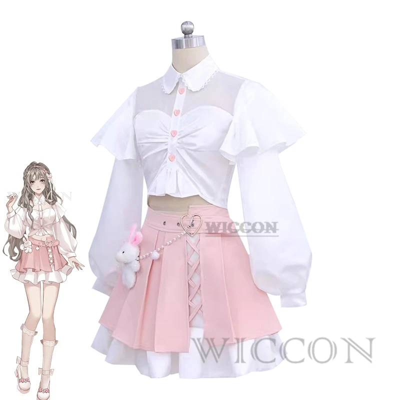 Game Anime LUNA The Shadow Villa Cosplay Anna Dress Party Clothing Girl Hallloween Sweet Maid Costume Lolita Cosplay Luna Anna