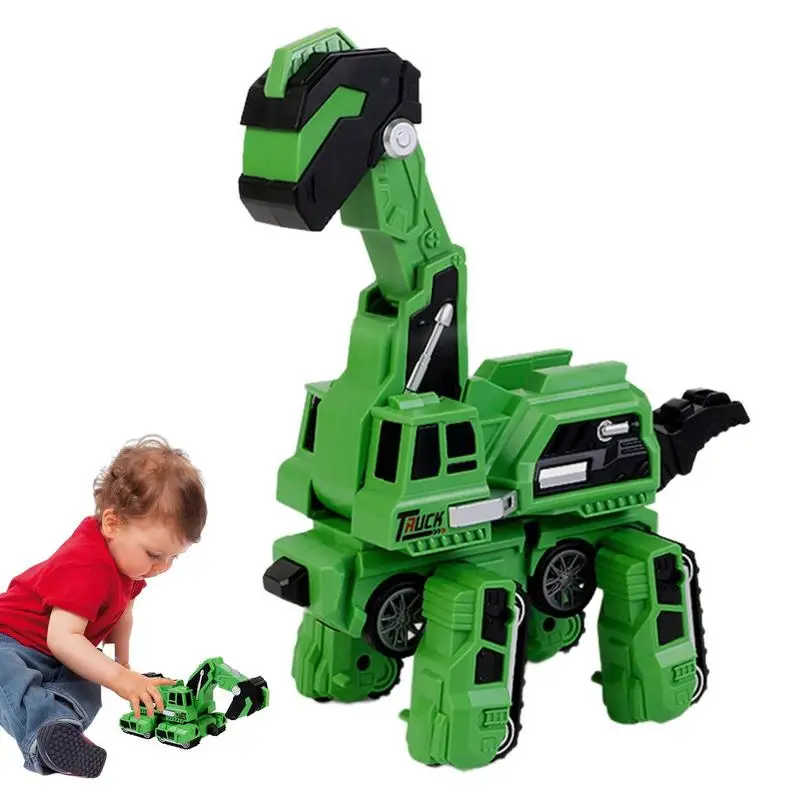 

Dinosaur Car Toy Automatic Dinosaur Transform Car Toy Anti-Collision Flexible Wheel Automatic Deformation Dino Car Toy