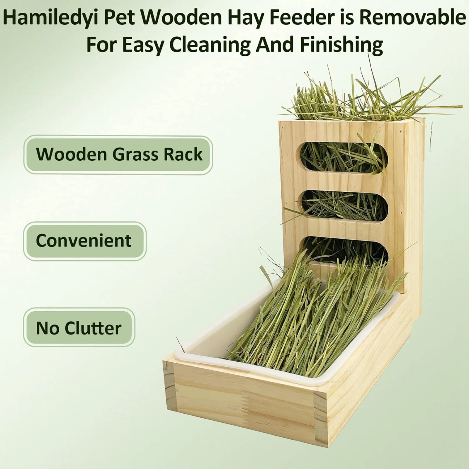 Rabbit Hay Feeder with Litter Box Hay Rack Feeder Small Animal Hay Holder for Hamster Bunny Small Animals Chinchilla Guinea Pig