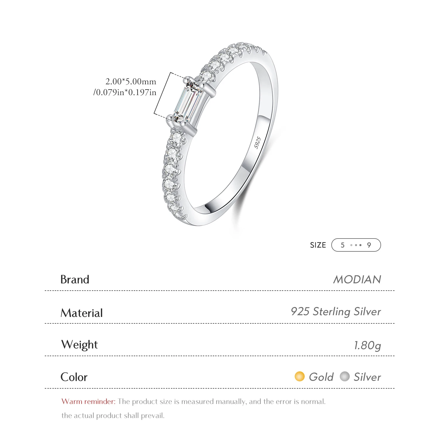 Modian Top Quality 100% Real 925 Sterling Silver Classic Charm AAAAA Zirconia Wedding Finger Rings For Women Fine Jewelry anel
