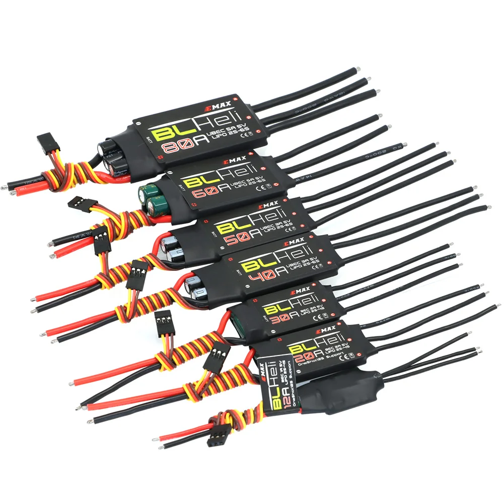

BLHeli 20A 30A 40A 50A 60A 80A Бесщеточный ESC с UBEC для квадрокоптера Модель самолета с фиксированным крылом Многоосный DIY FPV RC Дрон