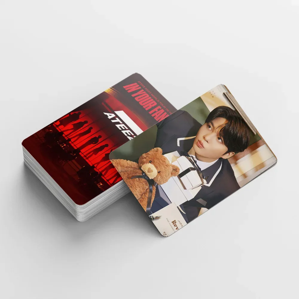92 قطعة من بطاقات وملصقات Kpop ATEEZ Lomo جولة حول العالم في بطاقات الصور الخيالية الخاصة بك ATEEZ بطاقات بريدية #3