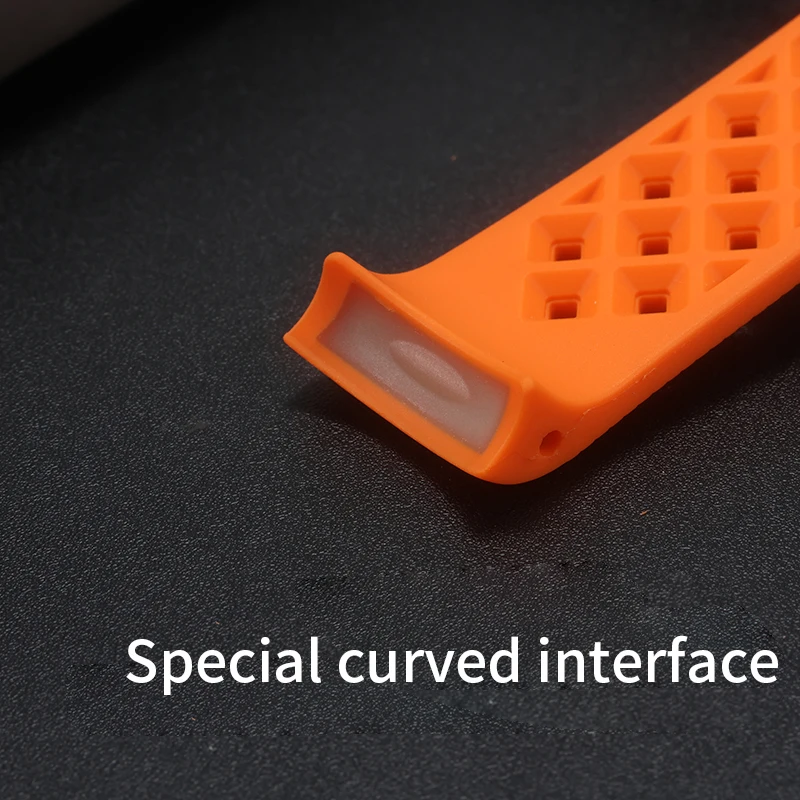 22 مللي متر حزام سيليكون منحني ل سواتش X بلانكبين خمسة المحيط الرجال النساء مقاوم للماء الرياضة ل SO35 خمسين قامة قوس معصمه