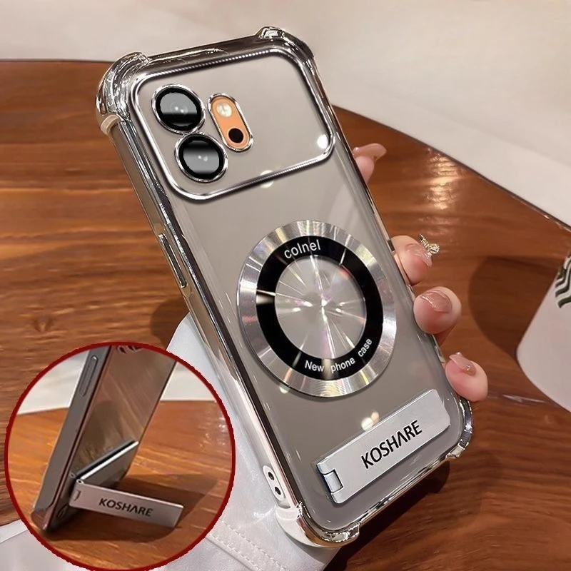 Coque pour Honor 600 Pro, étui à la mode, léger, luxueux, Transparent, haut de gamme, support antidérapant, couverture magnétique en PC, Funda antichoc