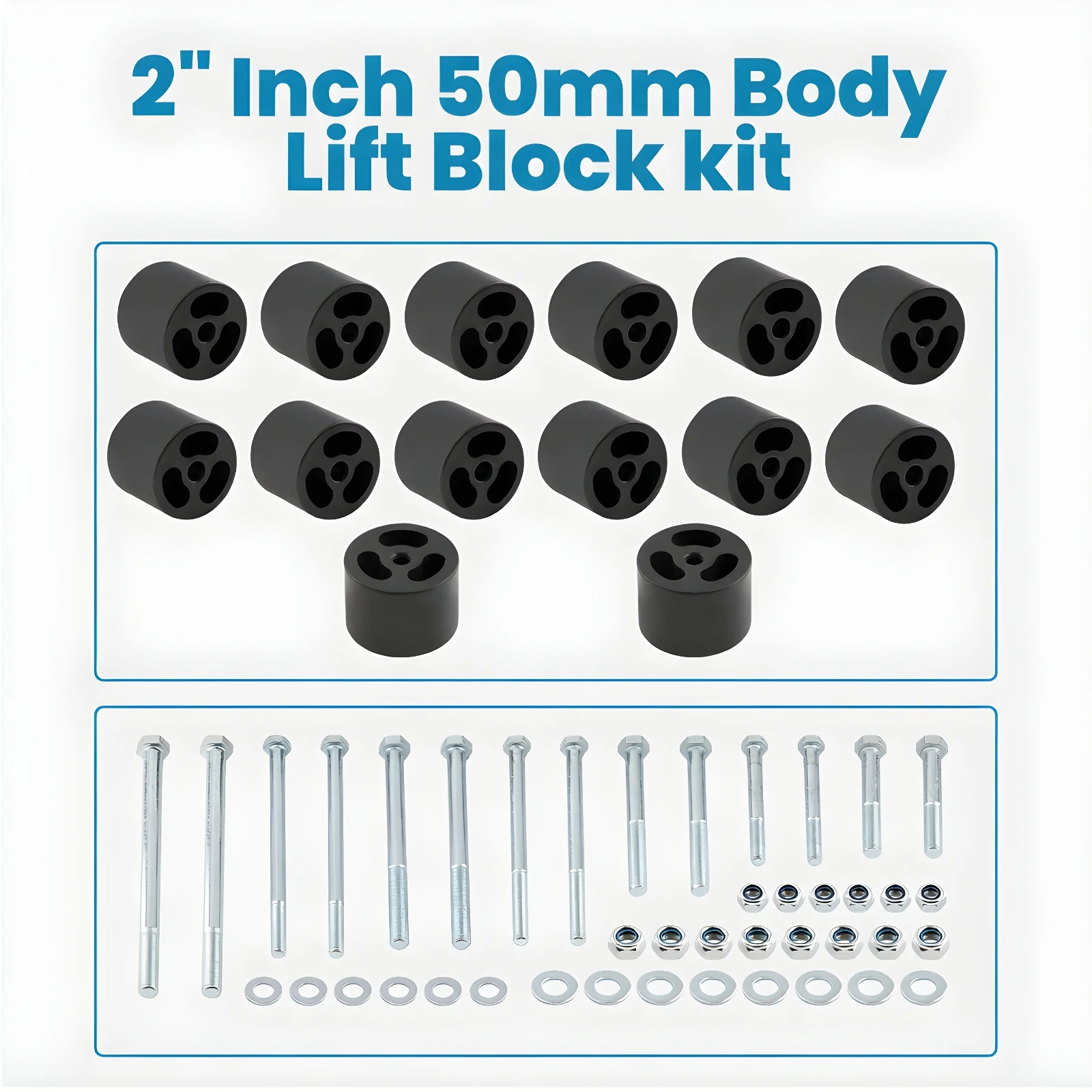 50mm Body Lift Kit w/ Bolt fit for Nissan Navara D22 STR Dual Cab 4X4 4WD