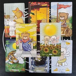 12x7 cm Teddy Tarot Card Game Paper Manual