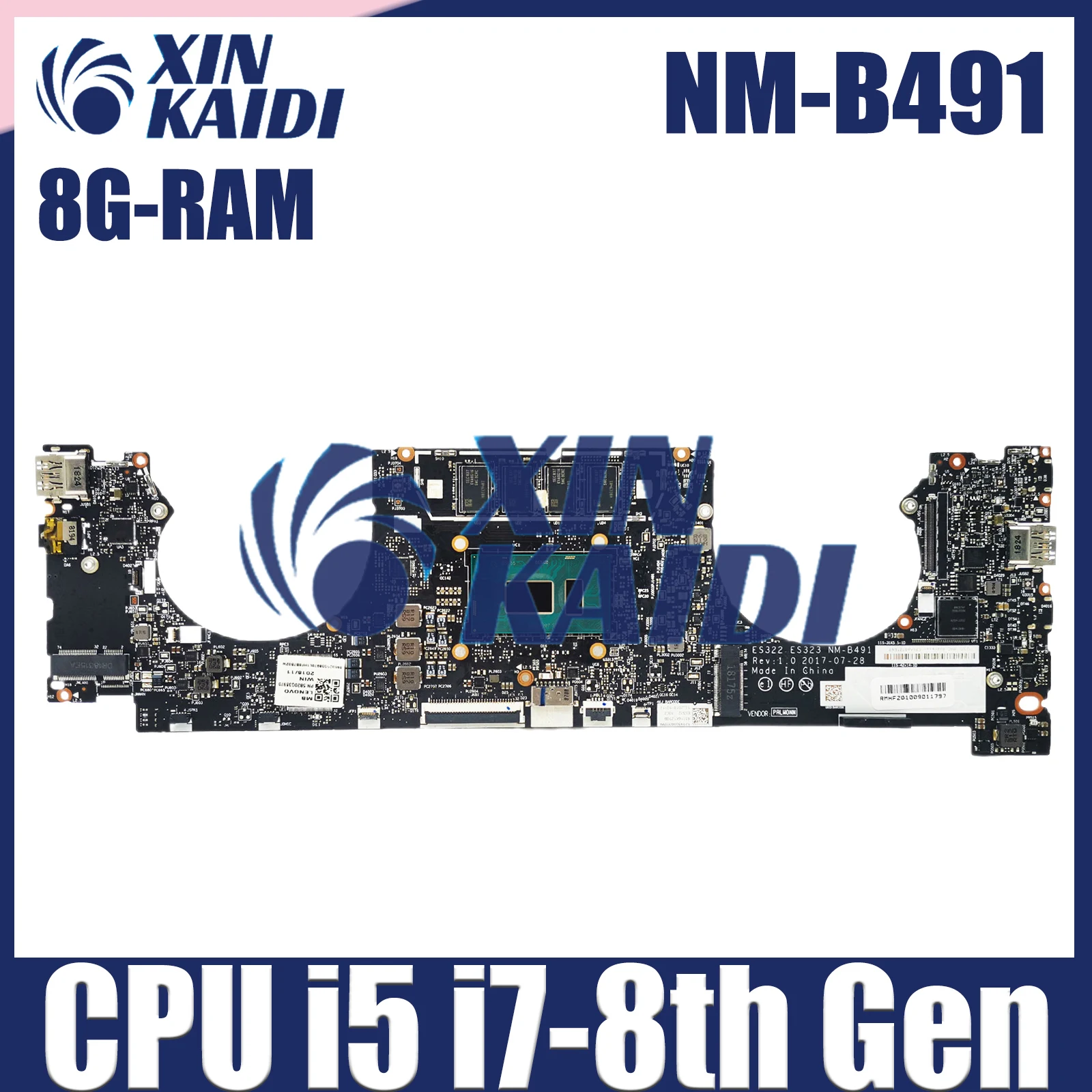 

For Lenovo Ideapad 720S - 13IKB motherboard NM - B491 With I5 - 8250U I7 - 8550U CPU 8GB RAM ES322 ES323 100% Tested IdeaPad