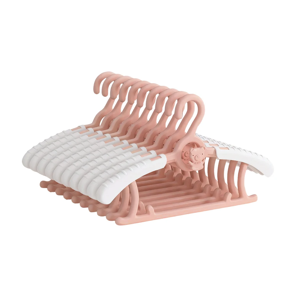 10 Stück Ausziehbare Kinderkleiderbügel Platzsparende Baby-Kinderzimmer-Kleiderbügel Kinder-Mantelbügel für Mädchen Kleinkinder – Detail 8