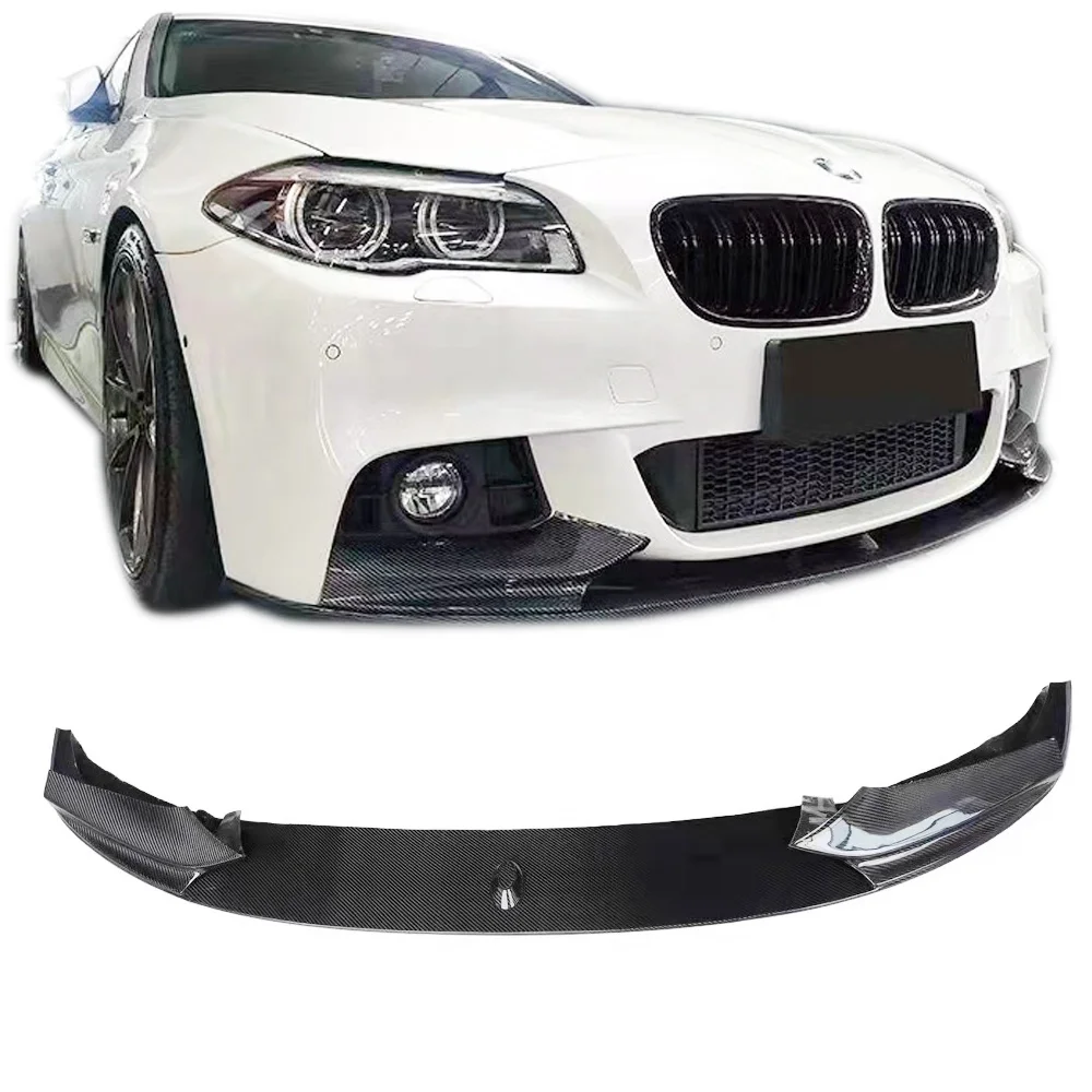 Labio delantero de coche para BMW 2011-2017 5 series F10 F18 kit de carrocería de fibra de carbono para BMW F10 MP labio delantero de carbono de alto Material