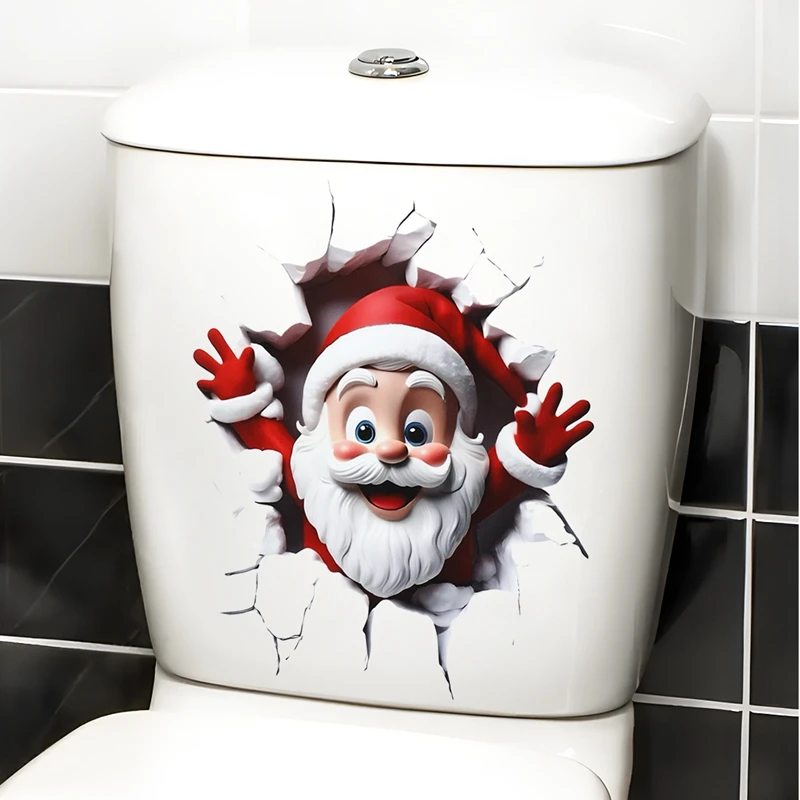 Weihnachten Schneemann Toilette Aufkleber Frohe Weihnachten Party Dekoration 2025, Weihnachten Badezimmer Dekor Navidad Natal Neujahr Geschenk 2026 – Detail 9