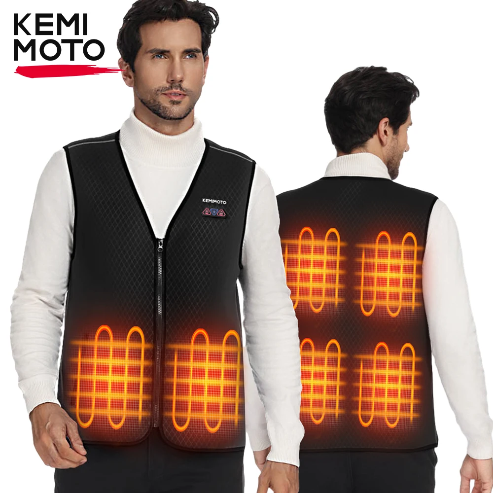 

KEMIMOTO Heated Vest Heating Vest Men Women Keep Warm USB Electric For Winter Outdoor Motorcycle Riding Sport Skiing Fishing