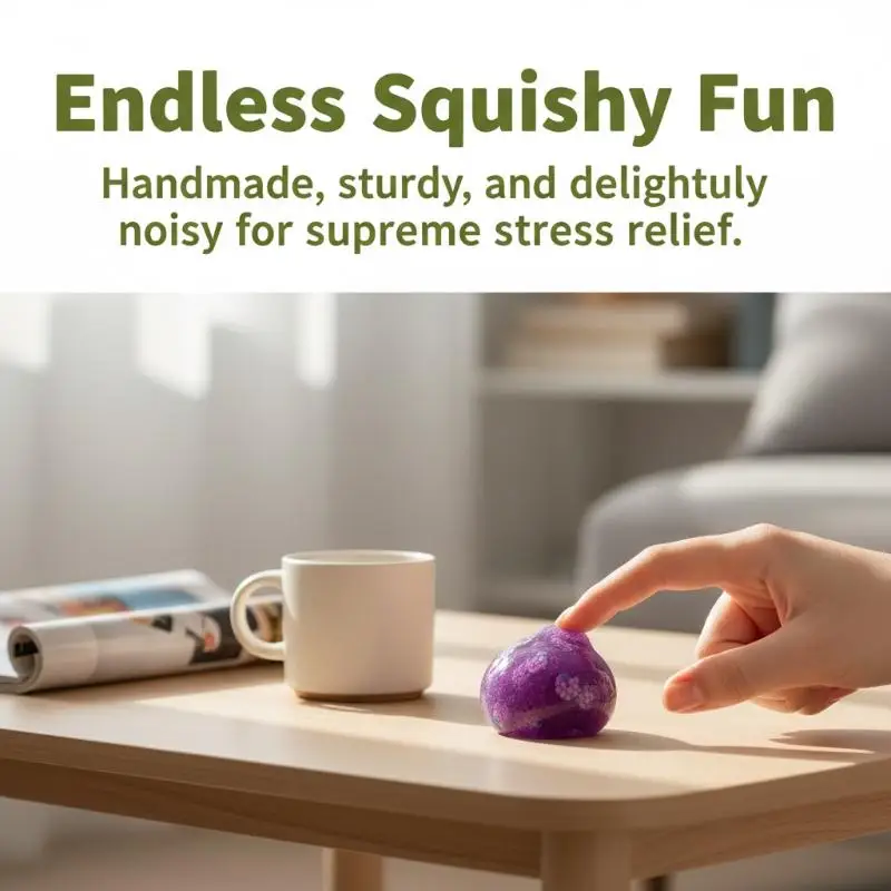 Noisy Fidget Stress Relief Ball Handmade Fruit Smoothie Design Non-Toxic Plastic Toy for All Age Group Daily Use