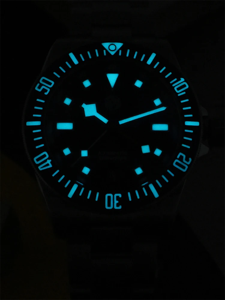 WatchDives-Reloj de pulsera de lujo para buceo, cronógrafo de acero, cristal de zafiro, bisel de cerámica, resistente al agua, luminoso, 39mm, 300m,