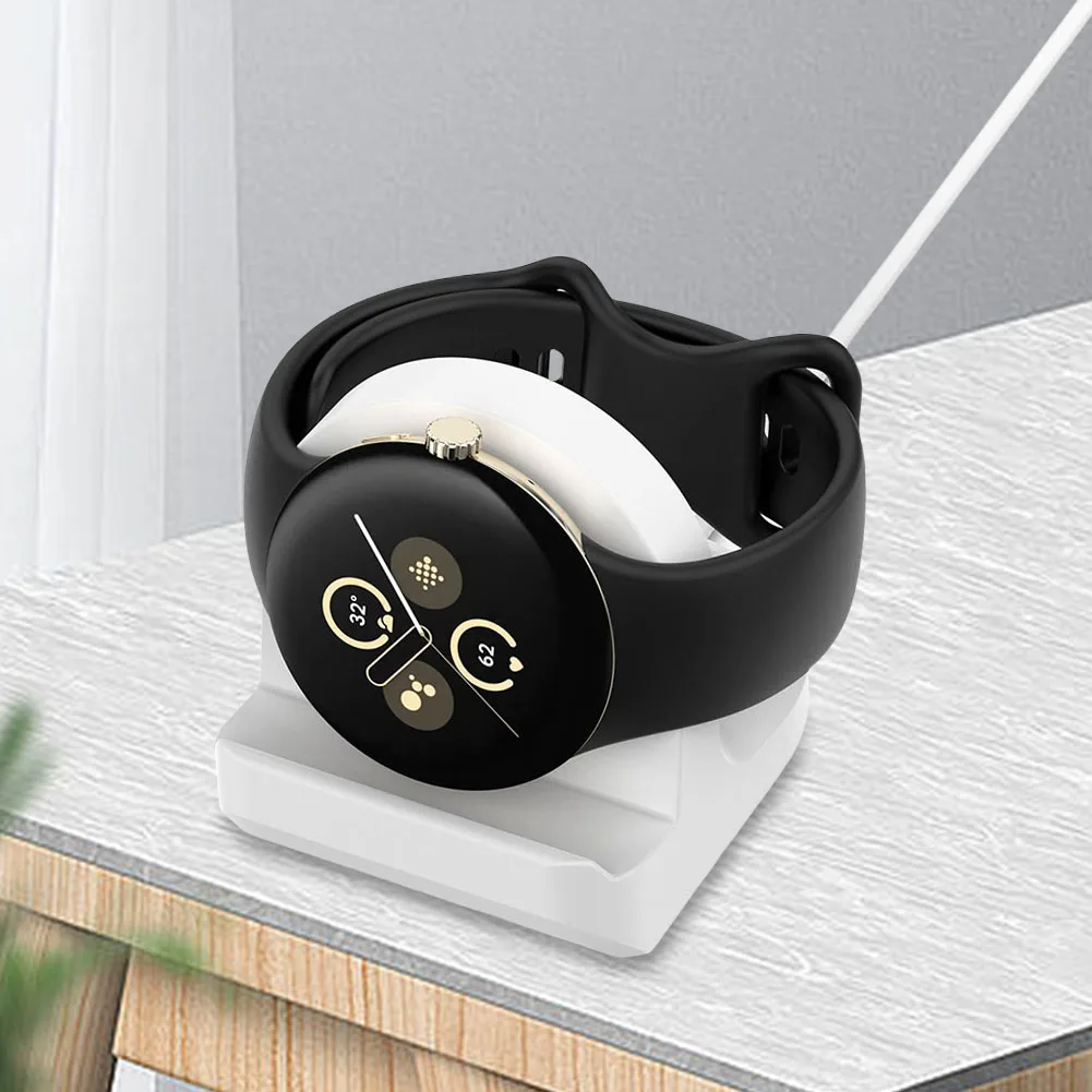 Soporte de cargador de silicona antideslizante soporte de base de carga para Google Pixel Watch 3 41mm 45mm para Google Pixel Watch 2
