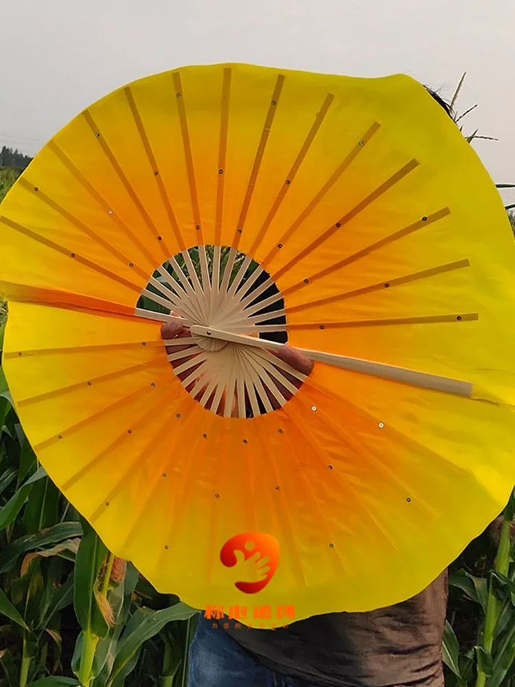 

Silk Dance Fan Double-Sided adient Adult Performance Fan Traditional Eastern Red Dance Square Fitn Yangge Fan