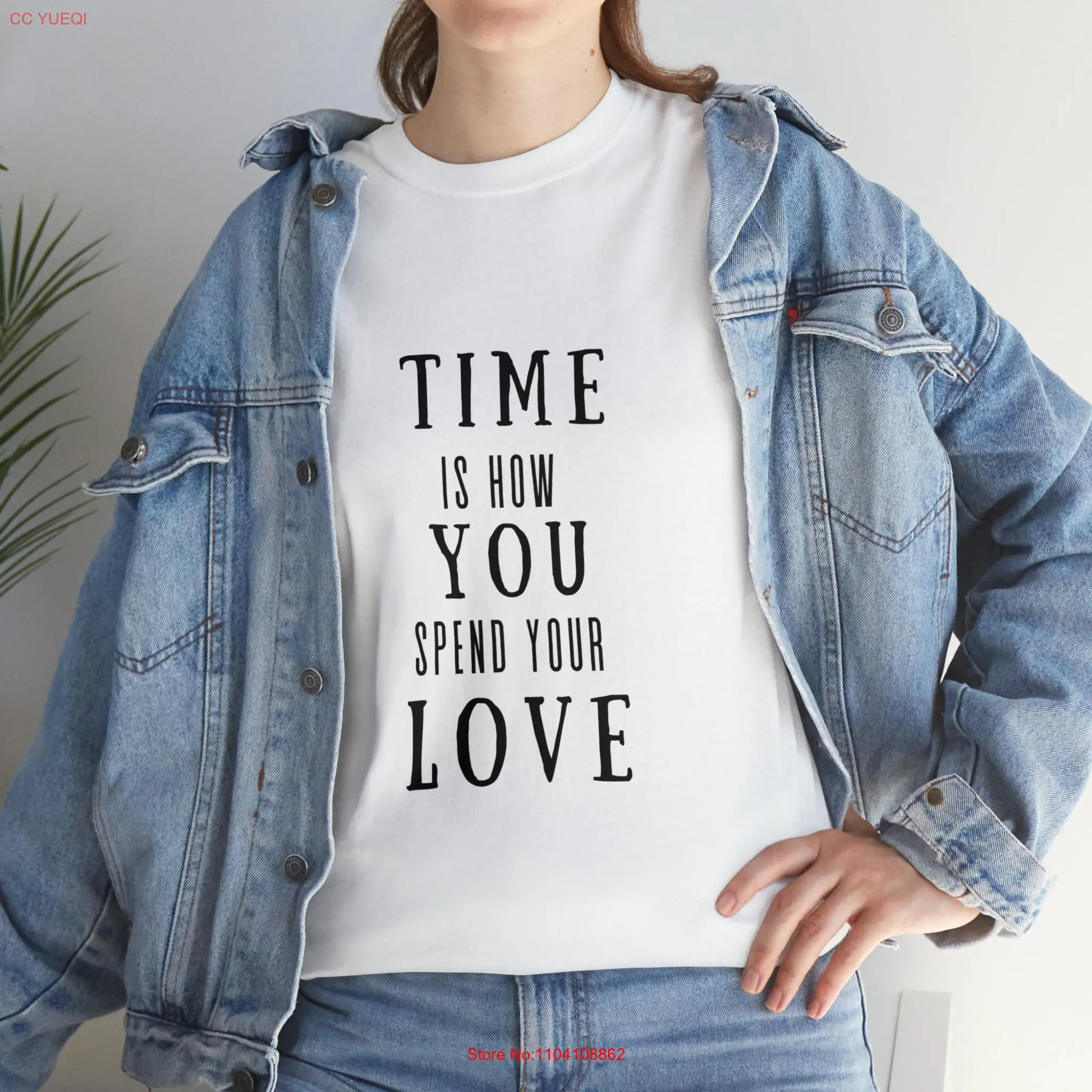 Time Is How You Spend Your Love T Shirt Inspirational Motivational Message Minimalist Design Thought Provoking Concept