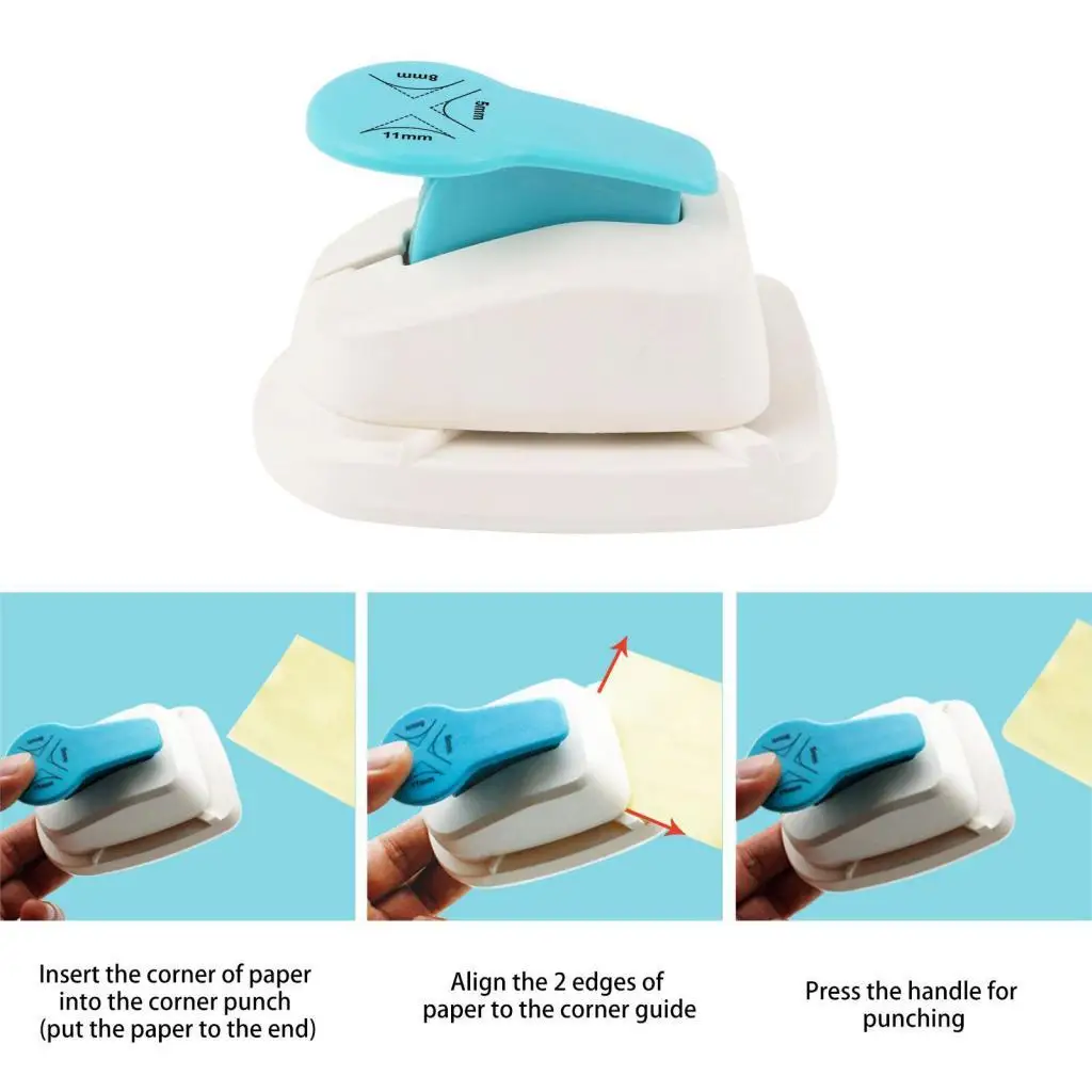 3 in 1 Corner Punch Hole Puncher for Card Making Greeting Card DIY Projects