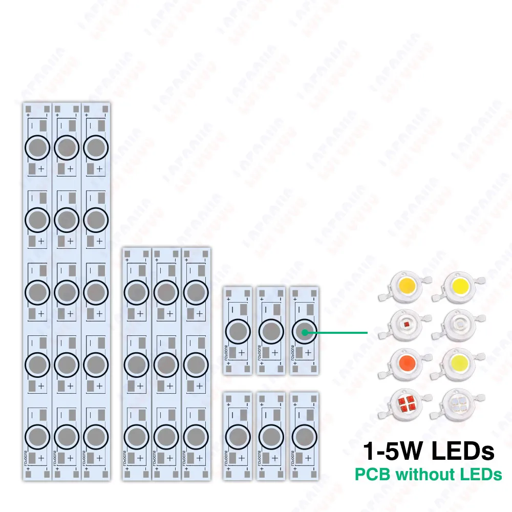 10pcs 1W 3W 5W LED Aluminum Base Plate 30mm 80mm 300mm 400mm 500mm PCB Circuit Board For 1 3 5 7 9 12 15 20 W Watt Light Beads