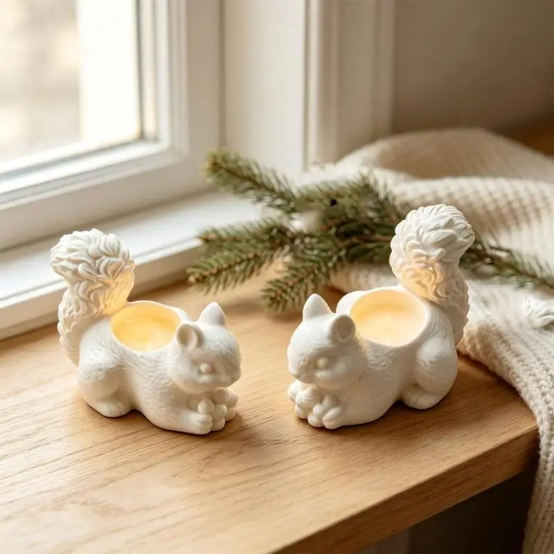 Versatile Silicone Mold for DIY Holder Soap Chocolate 3D Squirrel Stylish Nonstick Easy Release Home Decors Gift