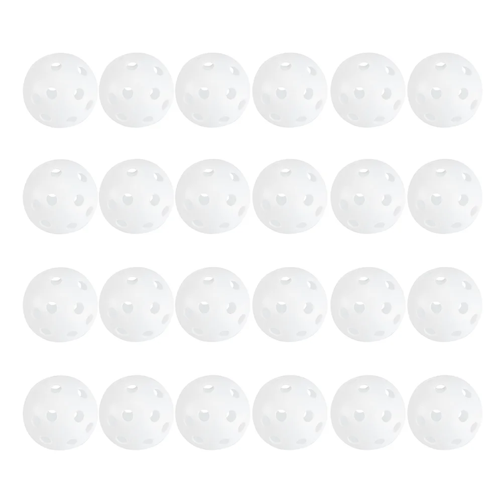 50 Pcs Toy Golf Ball Plastic Practice Golfs Balls Baseball Dual-core Golfing Training Aids Swing for Indoor