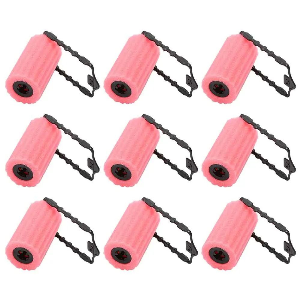 

12 Pcs Sponge Curlers Hair Styling Tool Pink Temporary Wavy Hairdressing Accessories Curling Rods DIY Modeling