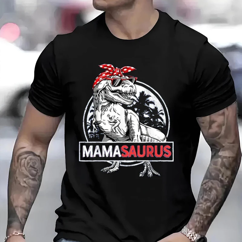 Papasaurus T-shirt T Rex Papa Saurus Dinosaur Men Women T-shirt Classic Crazy Fashion T-shirts Streetwear Summer Couple's Tops